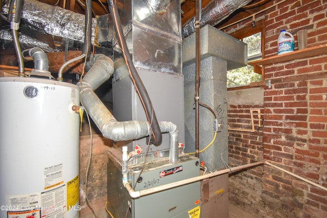 utilities featuring gas water heater