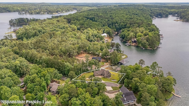 101 Mason Rd, Tallassee, AL 36078 - drone / aerial view with a water view and a view of trees