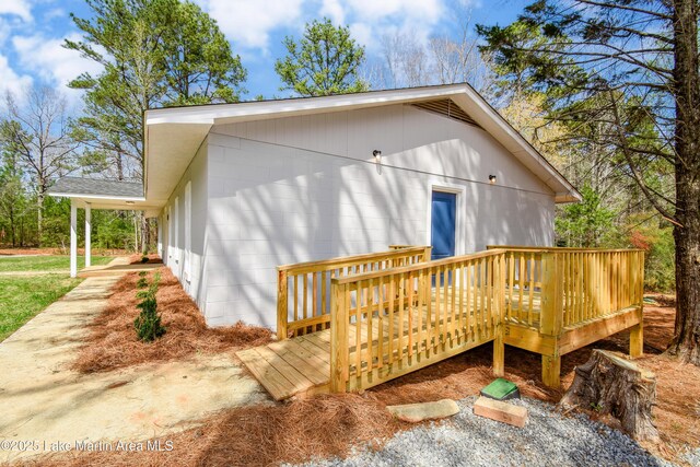 50 Omega Ln, Alexander City, AL 35010 - back of house featuring a wooden deck, a yard, and crawl space