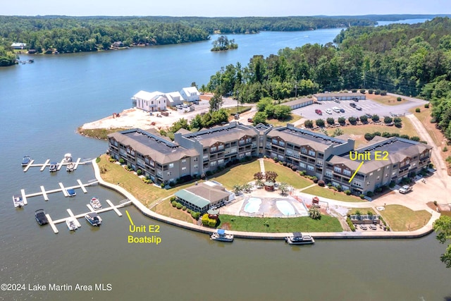 189 Williams Rd Unit E2, Alexander City, AL 35010 - aerial view of a heavily wooded area and a large body of water