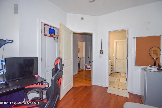 office featuring wood finished floors