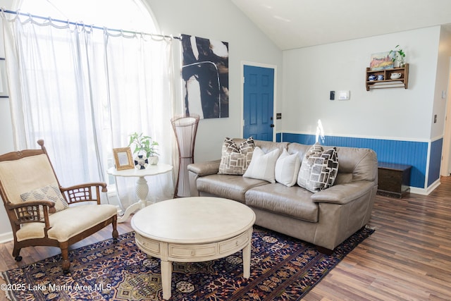 963 Birch Ct, Auburn, AL 36830 - living room with wood finished floors and vaulted ceiling
