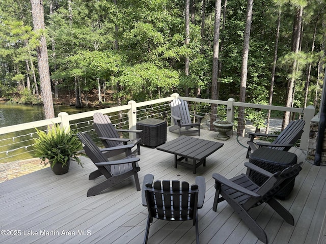 856 Windermere W Pkwy, Alexander City, AL 35010 - wooden terrace with a water view