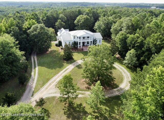 476 Pear Tree Rd, Auburn, AL 36830 - aerial view of property and surrounding area featuring a heavily wooded area