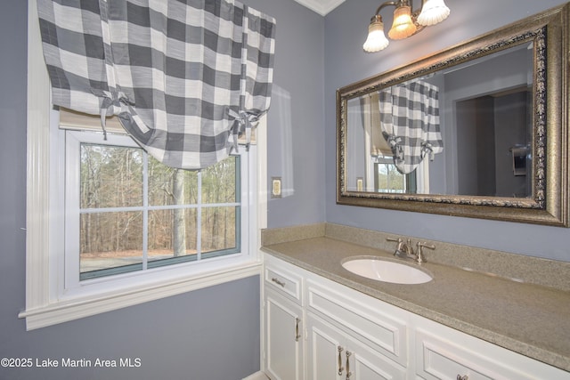 bathroom with vanity