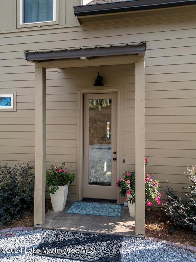 view of doorway to property