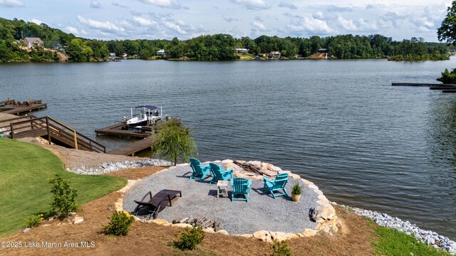 218 Williams Rd, Alexander City, AL 35010 - dock featuring a water view and boat lift