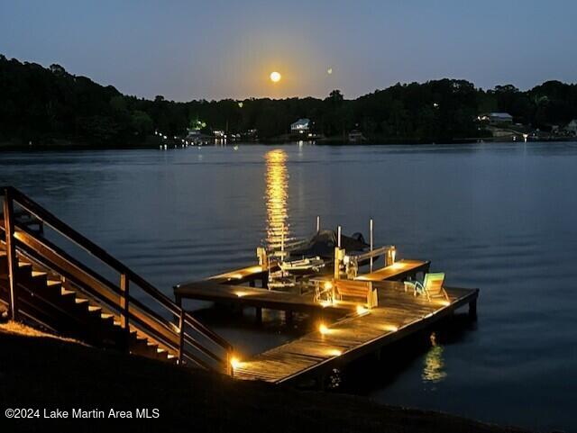 218 Williams Rd, Alexander City, AL 35010 - view of dock with boat lift and a water view