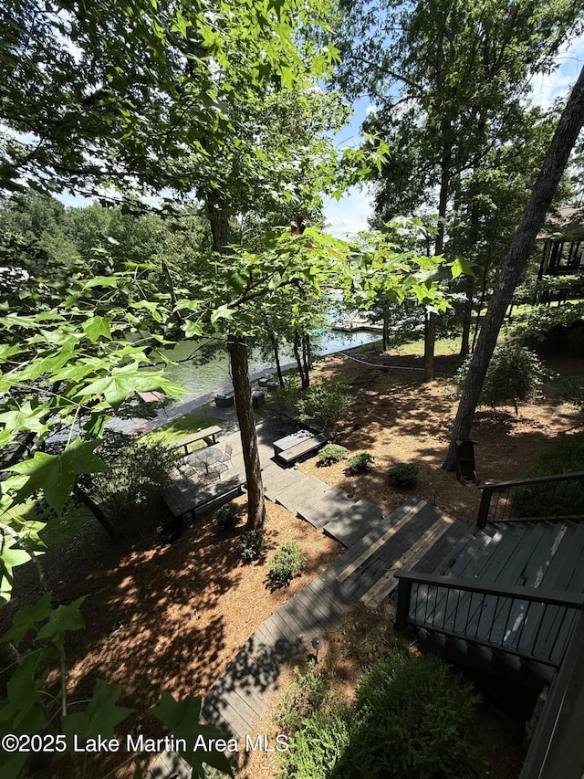 43 Shady Cv, Dadeville, AL 36853 - view of yard with a deck with water view