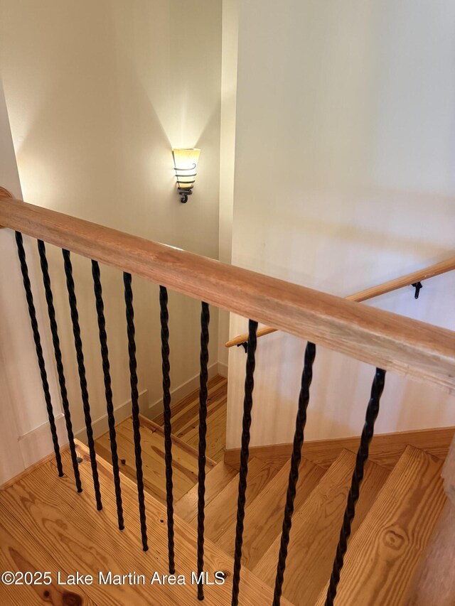 43 Shady Cv, Dadeville, AL 36853 - staircase featuring wood finished floors