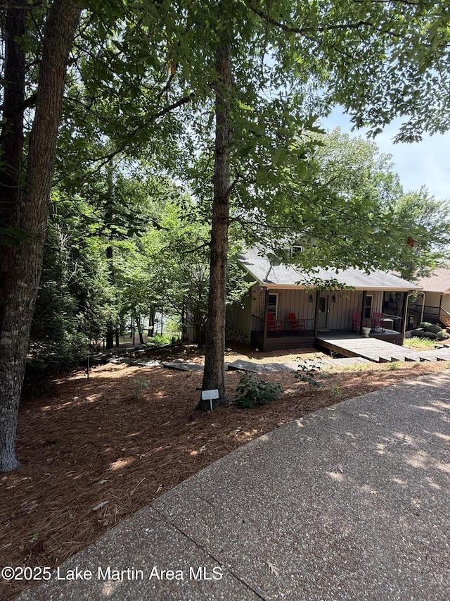 43 Shady Cv, Dadeville, AL 36853 - view of front of property featuring covered porch and board and batten siding
