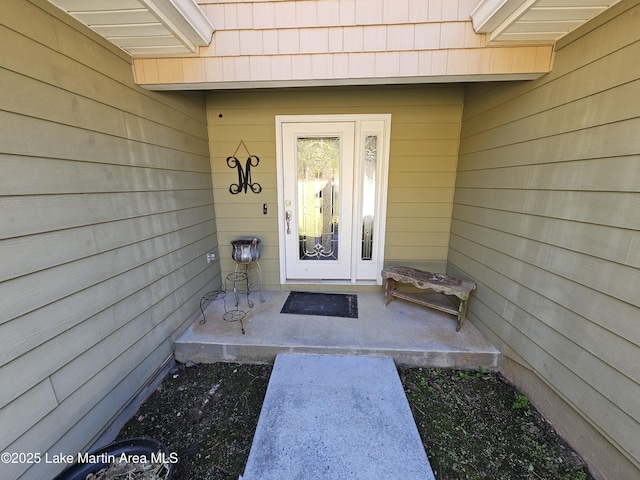 view of doorway to property