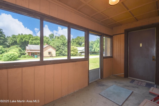 405 4th St, Tallassee, AL 36078 - unfurnished sunroom with wood walls