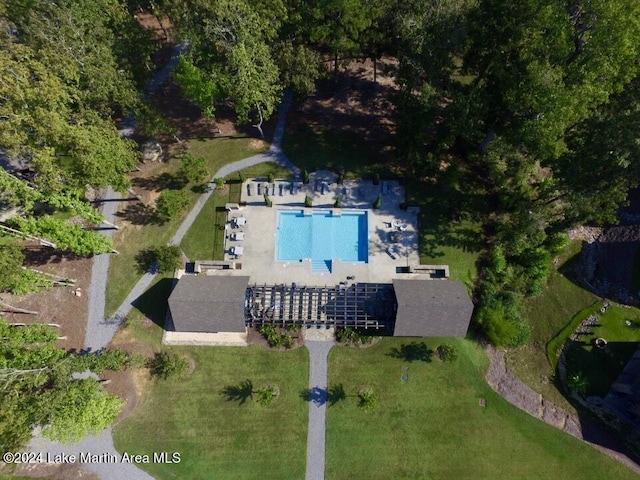 250 Old Jay Rd, Eclectic, AL 36024 - aerial view of property's location with a pool area