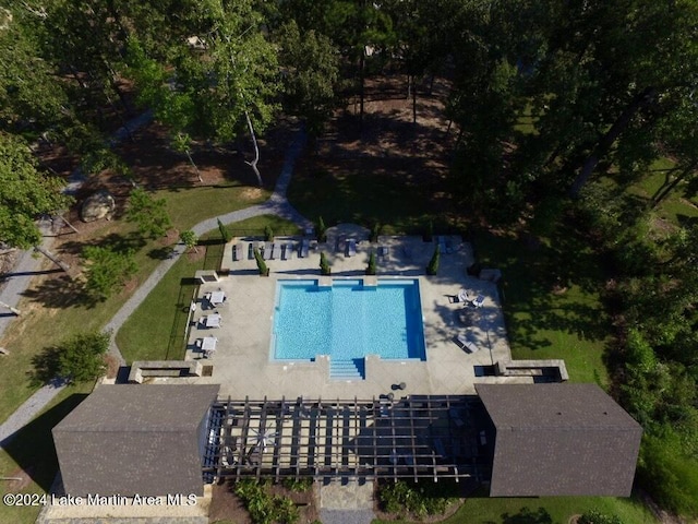 250 Old Jay Rd, Eclectic, AL 36024 - bird's eye view of a pool