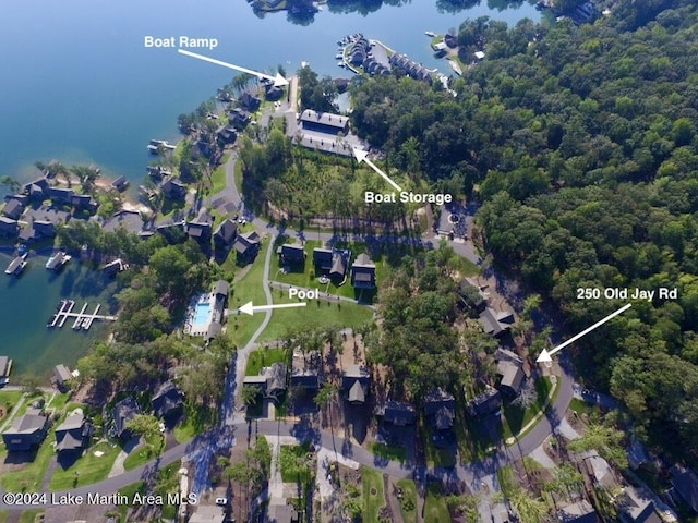 250 Old Jay Rd, Eclectic, AL 36024 - aerial view of property's location with a nearby body of water