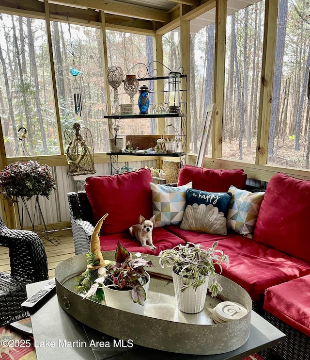 sunroom featuring plenty of natural light