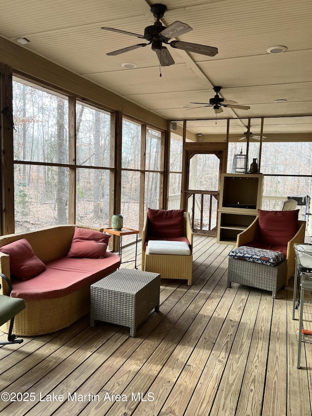 view of sunroom / solarium