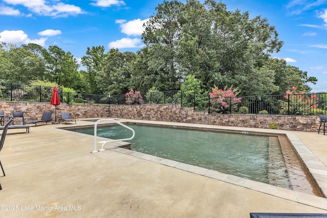 741 Lakeview Rdg, Dadeville, AL 36853 - view of pool with a patio and view of wooded area