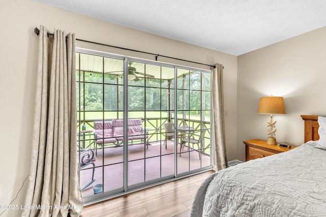 741 Lakeview Rdg, Dadeville, AL 36853 - bedroom featuring access to exterior, wood finished floors, and multiple windows