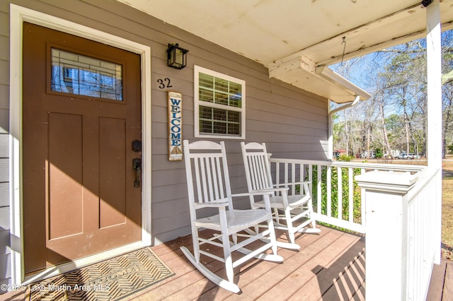 32 Dennis Creek Cir, Jacksons Gap, AL 36861 - doorway to property with covered porch