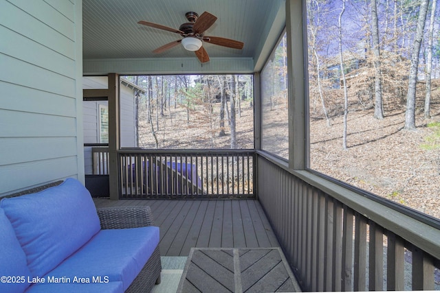 153 Whisper Trce, Tallassee, AL 36078 - sunroom / solarium with a ceiling fan