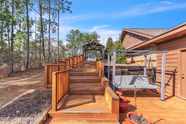 view of wooden deck