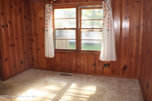240 Windsor Dr, Alexander City, AL 35010 - carpeted spare room featuring plenty of natural light, wooden walls, and baseboards