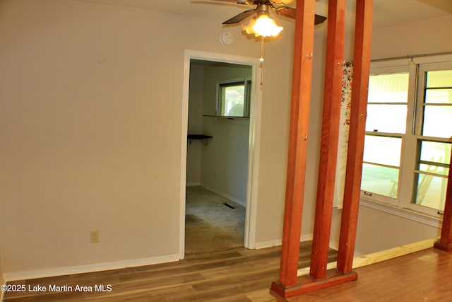 240 Windsor Dr, Alexander City, AL 35010 - hall featuring baseboards and wood finished floors
