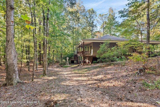 exterior space with a wooden deck