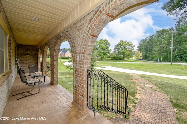 view of patio / terrace with a porch