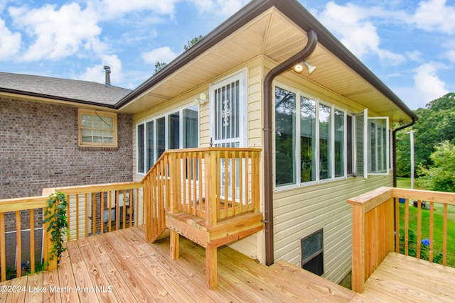 view of wooden deck