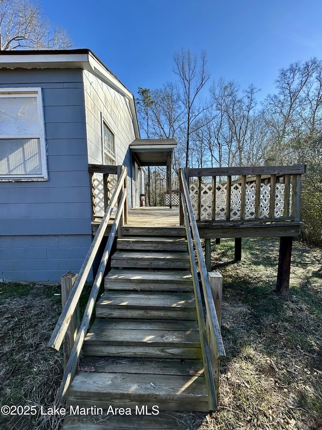 exterior space featuring a deck