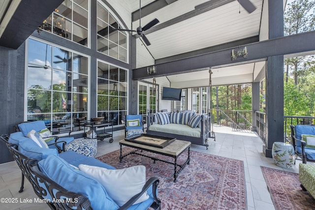 1071 Trillium W Pkwy, Eclectic, AL 36024 - view of patio with ceiling fan and outdoor lounge area