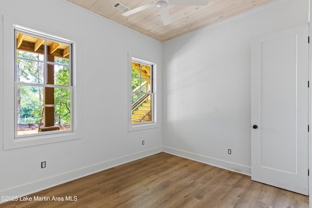 74 Cedar Rdg, Alexander City, AL 35010 - unfurnished room with plenty of natural light, light wood-style floors, a ceiling fan, and wooden ceiling