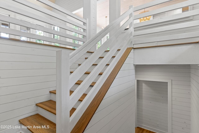 74 Cedar Rdg, Alexander City, AL 35010 - staircase with wooden walls