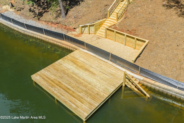 74 Cedar Rdg, Alexander City, AL 35010 - dock area featuring a water view and stairway