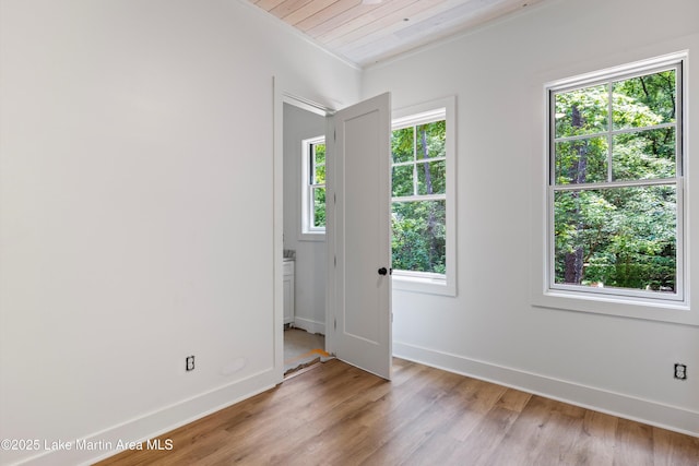 74 Cedar Rdg, Alexander City, AL 35010 - empty room featuring healthy amount of natural light, light wood-style flooring, baseboards, and wood ceiling