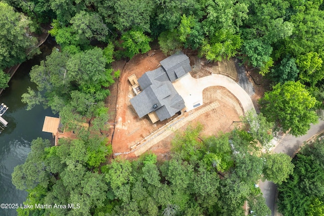 74 Cedar Rdg, Alexander City, AL 35010 - aerial view of property and surrounding area with a nearby body of water