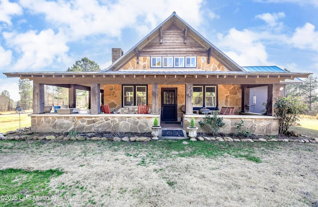 view of front of home with a porch