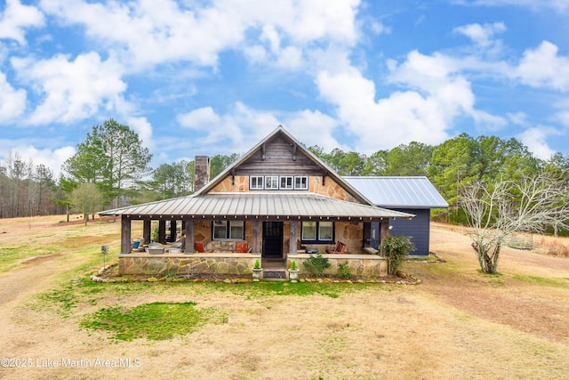 view of front of house with covered porch