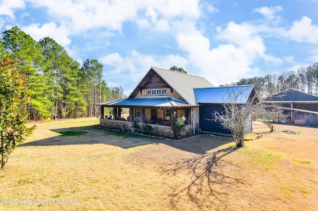 view of front of home with a porch