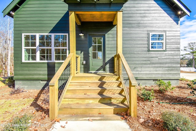 view of doorway to property