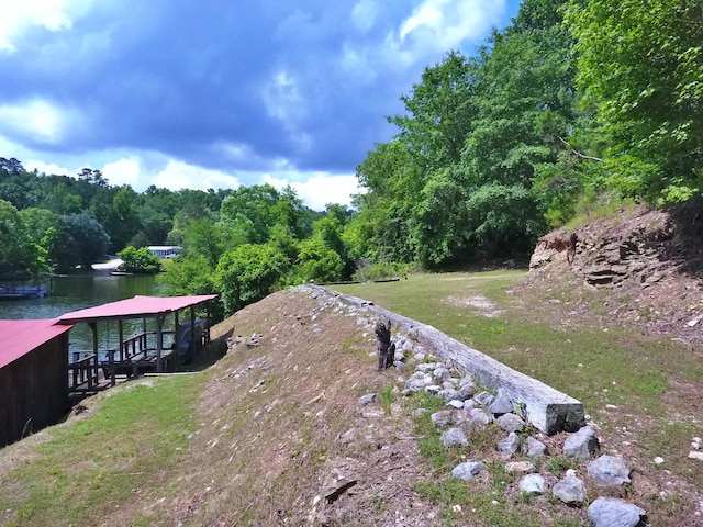 1370 County Road 759, Clanton, AL 35045 - view of yard featuring a dock, a water view, and a wooded view