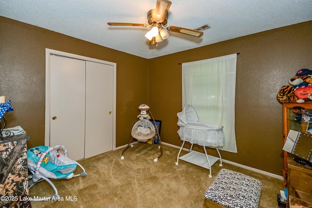 3464 Dobbs Rd, Alexander City, AL 35010 - game room with ceiling fan and carpet floors