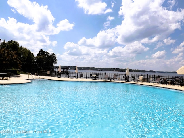 pool featuring fence