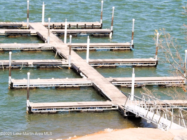 view of dock area