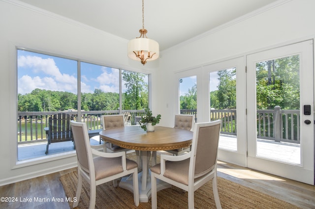 view of sunroom