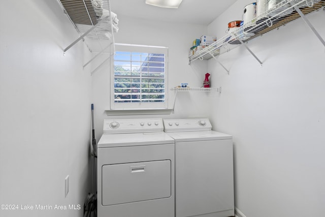 washroom featuring separate washer and dryer