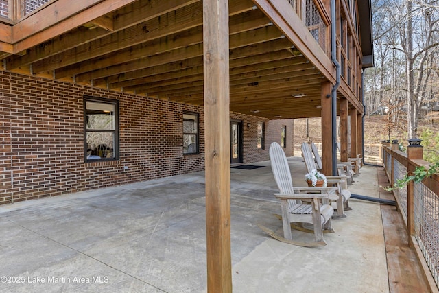 view of patio / terrace with a carport